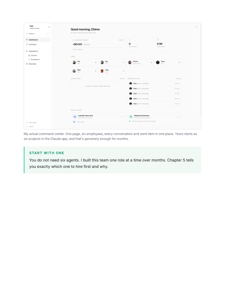 Command center screenshot page