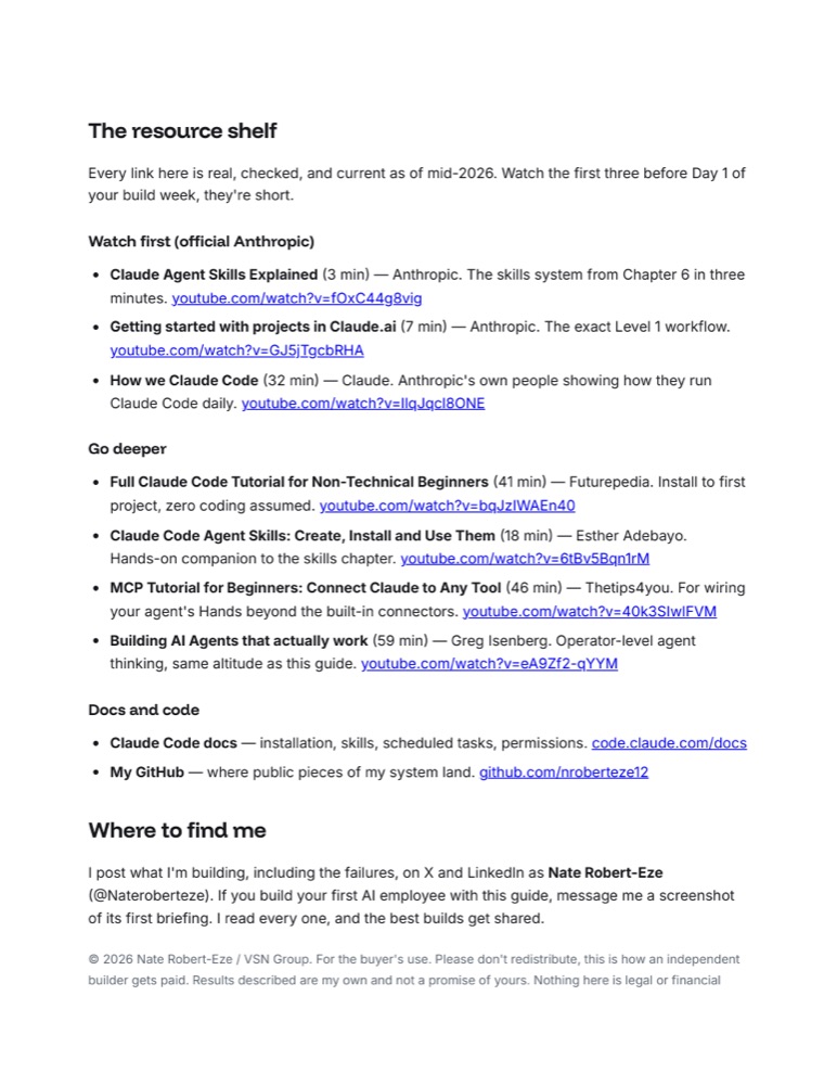 The resource shelf page